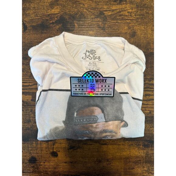Vintage 2Pac Poetic Justice Shakur Graphic Tee Shirt SZ XL S/S - Picture 2 of 4